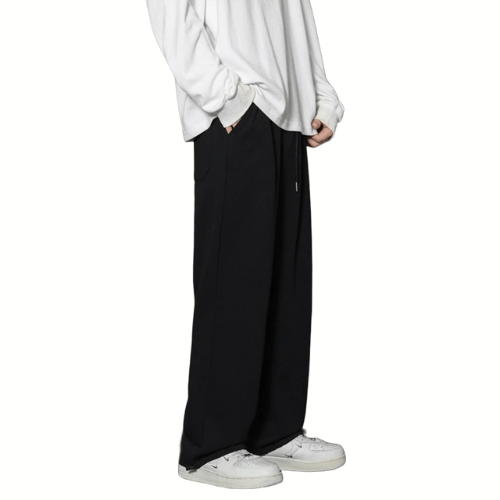 Calça de algodão com poliéster