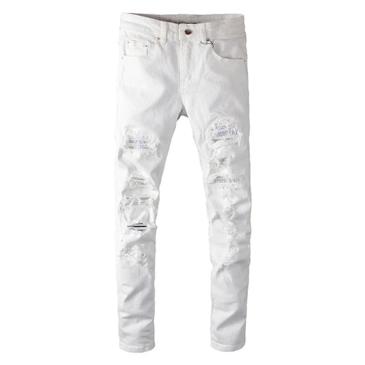 Calça Jeans Branca Destroyed